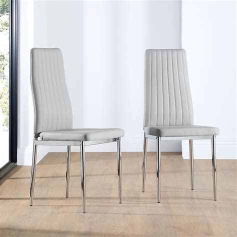 Buy Online Leather And Chrome Dining Chairs